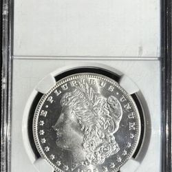 1885-CC $1 Uncirculated Morgan Silver Dollar Snow-white
