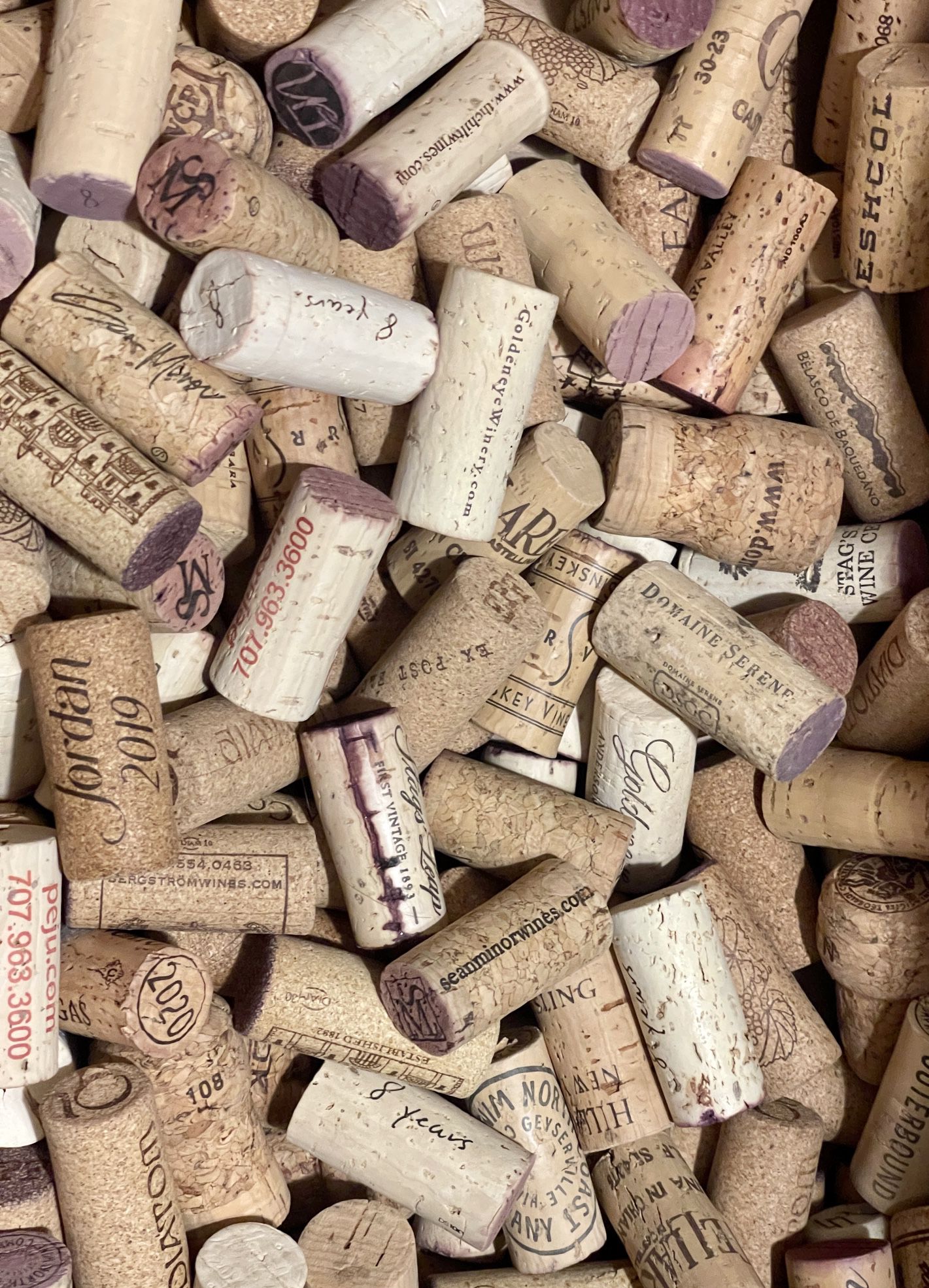 100 Used Fine Wine Corks (Unbroken)