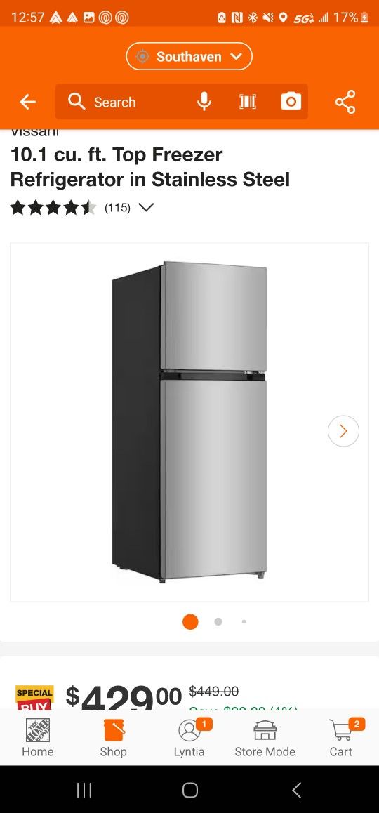 BEST OFFER 10.1 Cu Ft Fridge and MICROWAVE 