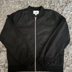 Fashion Nova black bomber zip-up.