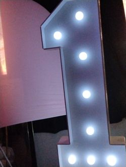 Large Marquee Number 1 Light Up Letter