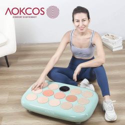AOKCOS Vibration Plate Exercise Machine, Full Body Workout Fitness Platform with Loop Bands, Motor Oscillation for Weight Loss, Home Training&Shaping,