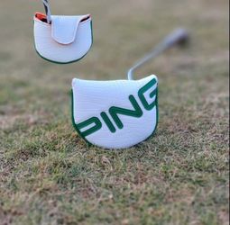 PING Mallet Putter Head Cover (White & Green)