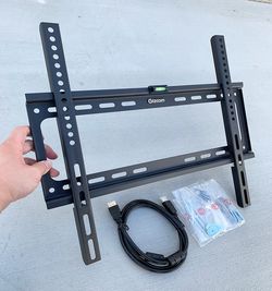 New $10 Fixed 26”-55” TV Wall Mount Bracket Low Profile, Max 110Lbs (w/ 5ft HDMI Cable)