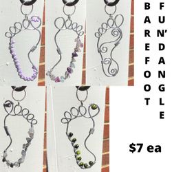 Barefoot Fun’dangles, hang them on a plant stake, window, lampshade, Almost Anywhere!