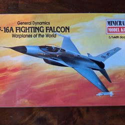 F16 A FIGHTING FALCON VINTAGE MODEL UNOPENED SEALED MILITARY PLANE