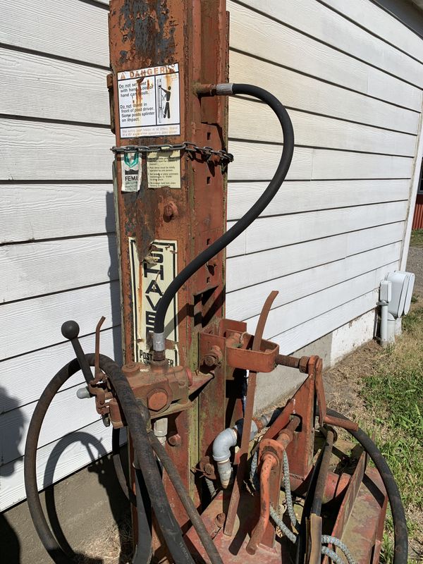 Shaver Hydraulic Post Driver skid steer 3 Point + tilt for Sale in