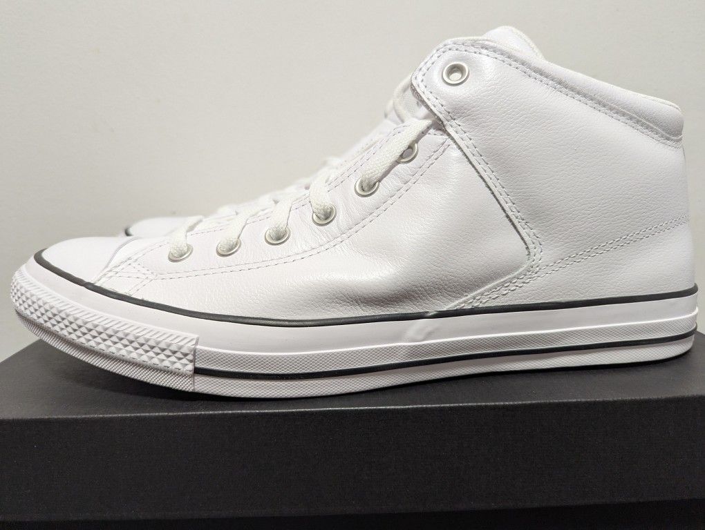 Converse Chuck Taylor All Star High Street Leather White Men's Size 13 155277C