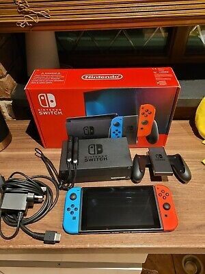 Nintendo Switch (1.1) Neon Red/Blue Console

