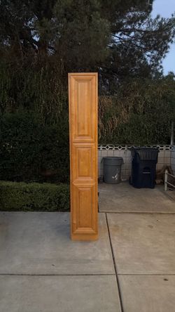 7ft tall oak cabinet