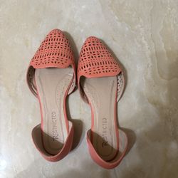 Orange Flats Size 8