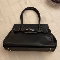 Black Leather Pocketbook 12” By 8” By 4”