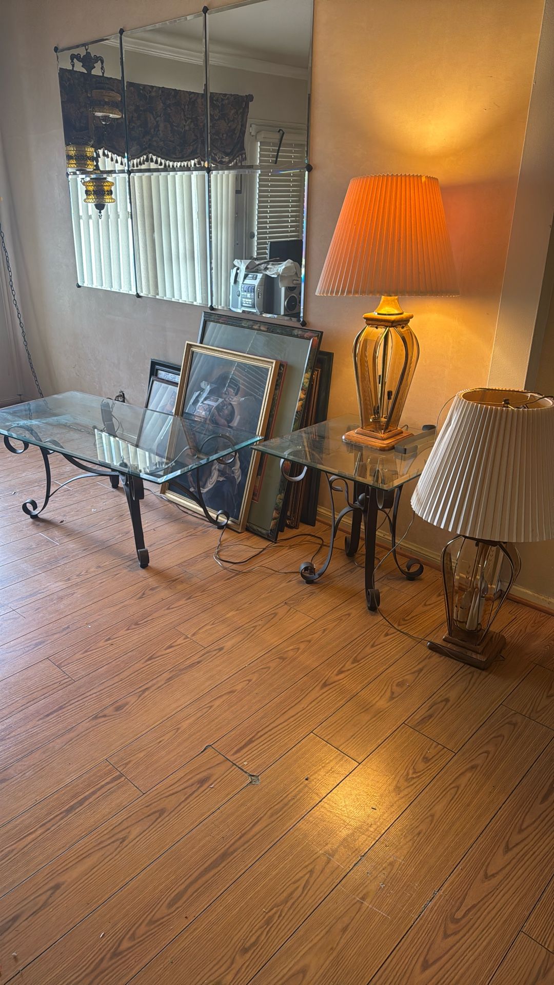 Glass Coffee And End Table