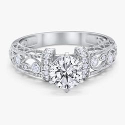 NEW Art Deco Wedding, Engagement, Sovereign Ring