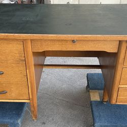 Antique Leopold Writer Desk Solid Oak 