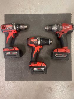 3 Milwaukee M18 Drills