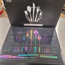 Vancasso Bunt Color 30-piece Flatware Set