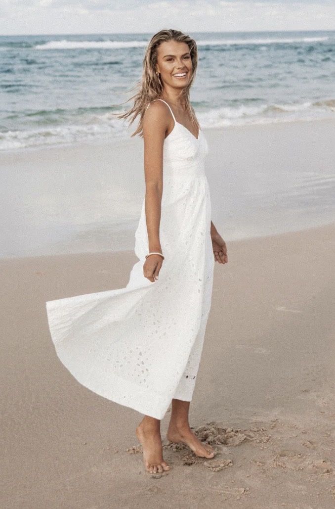 Petal & Pup Yasmin Cotton Eyelet Midi Dress NWOT
