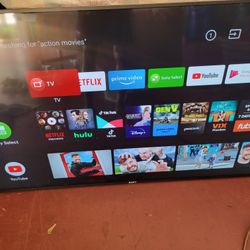 65" Sony Bravia  Android 4k Uhd Smart . Every App. Netflix, Hulu,  Disney 
With Remote.  Excellent condition 