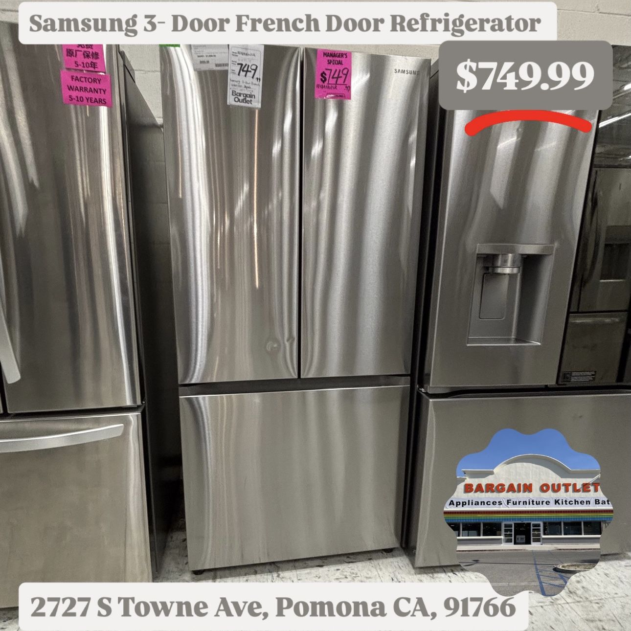 Samsung 3 Door French Door Refrigerator
