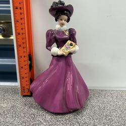 Vintage Hallmark Holiday Ceramic Barbie Figure Winter Holiday Numbered 