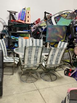 Patio table with 6 chairs