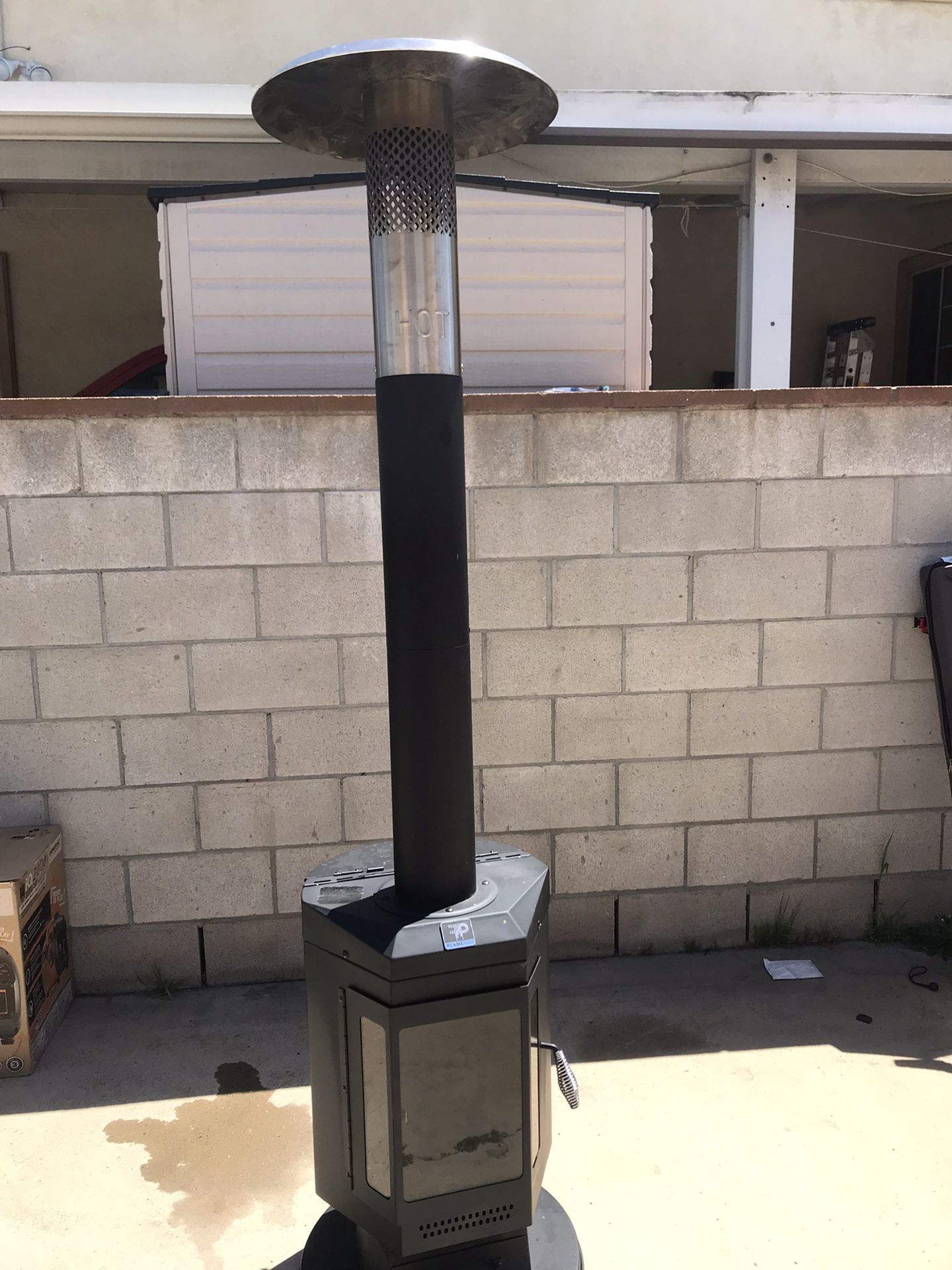Flame Pro 81”H Steel Patio Pellet Heater