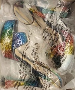 Betsey Johnson Rainbow Women's Beth Platform Dress Sandals/Heels