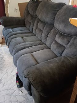 Double reclining sofa.