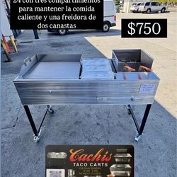 plancha para tacos con freidora