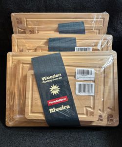 Riveira 3 Pieces to Cut for Bamboo Kitchen Cutting Board Set