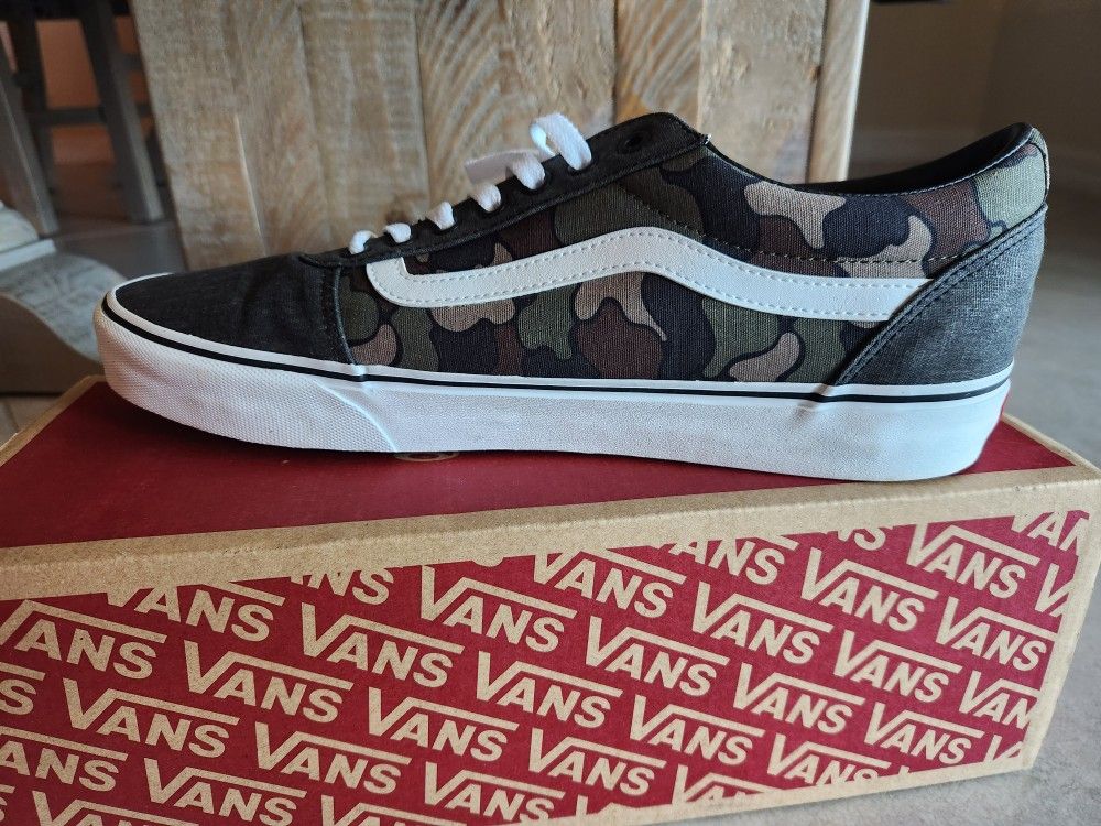 (NEW) Washed Duck Camo Black Vans
