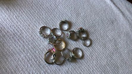 Cocktail rings all types 6.5 to 7.5 sizes  5.00 to 40.00. Buy 3 for 35.00.
