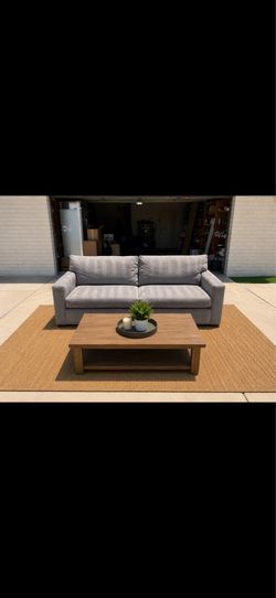 Crate & Barrel Lounge Sofa– Gray Performance Fabric