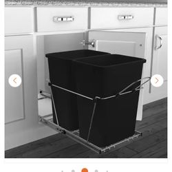 Roll Away Garbage Can Rack