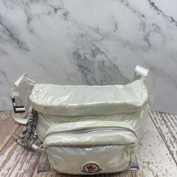 Authentic Moncler Waist fanny pack Silk White Nylon