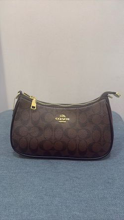 Brown and brown Coach bag