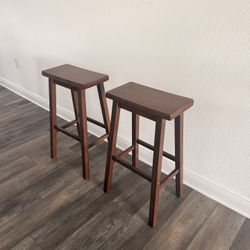 29inch Wood Bar Stool Set Of Two 