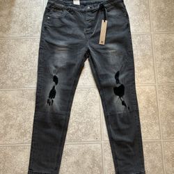 Ksubi Men's Smoke Gray high street distressed jeans