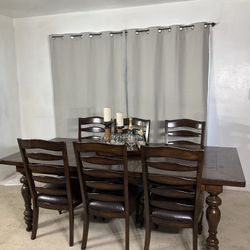 Large Extendable Dining Table With 6 Chairs 