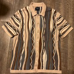 Abercrombie & Fitch Jacquard Stripe Shirt size Medium