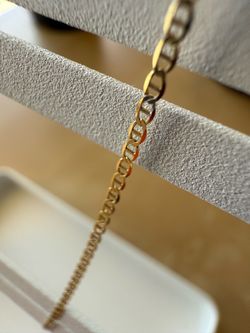 10k gold 16” 1.4mm Mariner link necklace