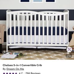 chelsea 5 in 1 convertible crib