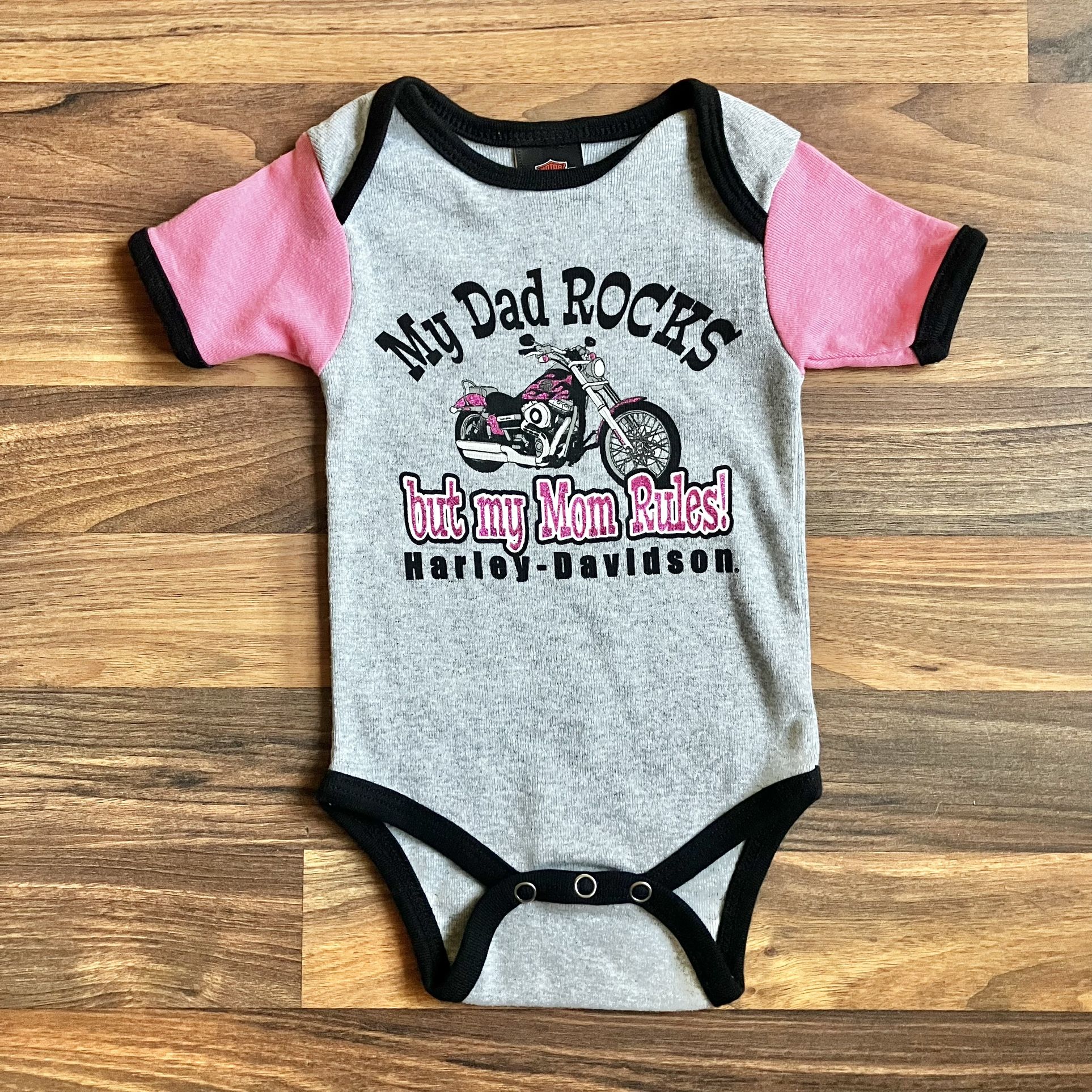 Harley Davidson Baby Girl Onesie
