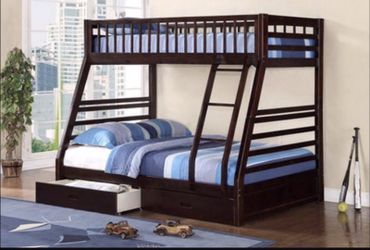 Stock sale 📦 Twin/Full bunk w/mattresses