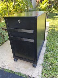 Cabinet On Wheels, Shelves, Metal Art