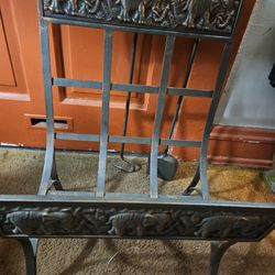 Elegant Elephant Print Fireplace Log Holder 