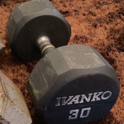 One Ivanko 30lb Dumbbell