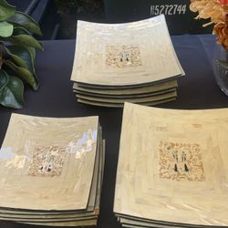 Mother of Pearl Mosaic Plate Set