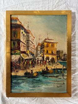 Musini Original Art - Impasto Oil Painting - Venice, Italy - Frame 11.5x15”
